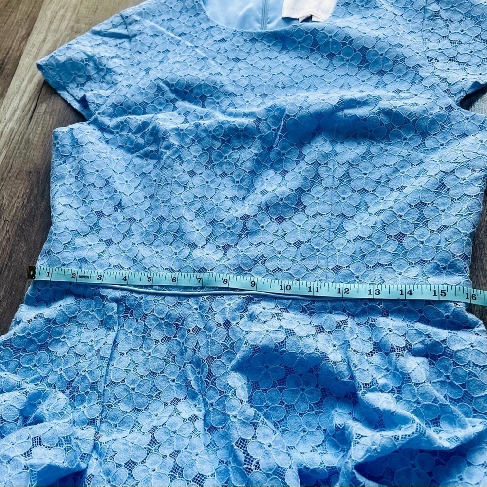 Gal Meets Glam Daisy Blue Lace Tiered Dress Size 12 - Picture 9 of 10